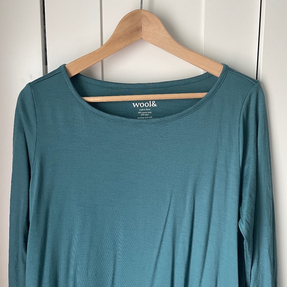 Wool& Merino Rowena Swing Dress L Long Wooland